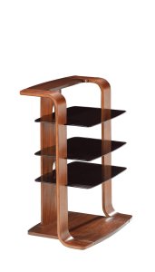 Jual Curved Wood Entertainment Unit - Walnut