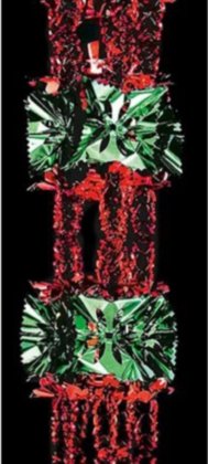 Premier Decorations 8 Section Foil Garland 2.7M x 33cm - Red & Green