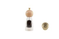 Apollo Acrylic 17cm Beech Pepper Mill