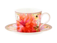 Maxwell & Williams Teas & C's Dahlia Daze Cup & Saucer 240ml Pink