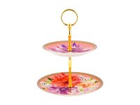 Maxwell & Williams Teas & C's Dahlia Daze 2 Tiered Cake Stand Pink