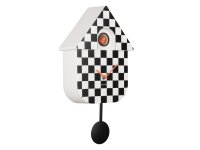 Karlsson Wall Clock Modern Cockoo - Checker Black