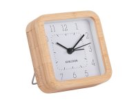 Karlsson Alarm Clock Neat Bamboo Square - White