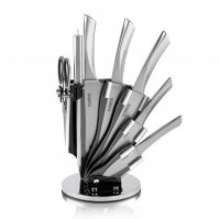 Tower 7 Piece Knife Set with Stainless Steel Rotating Stand