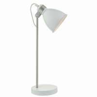 Dar Frederick Task Lamp White & Satin Chrome