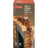 Premier Decorations ClusterBrights Multi-Action 480 LED with Green Cable - Vintage Gold