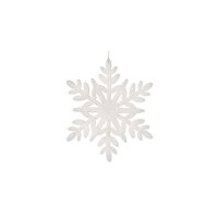 Premier Decorations Glitter Snowflake Tree Decoration 30cm - White