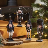 Three Kings Navy & Silver Nutcracker Pendant - Assorted