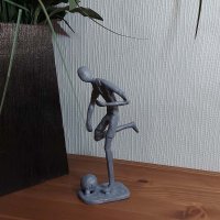 FOOTBALLER Elur Iron Figurine 20cm Grey Shimmer
