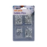 Rysons Silver Safety Pins 120 pk