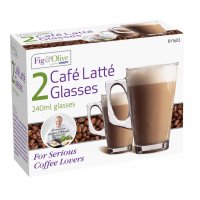 Fig & Olive Cafe Latte Glasses -2 Pack