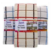 Jiating 3pk Egyptian Tea Towel - 3 Assorted Colours