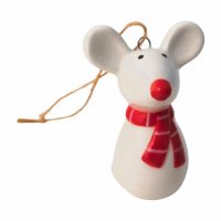 Giftware Trading Mouse with Scarf Tree Decoration 6cm