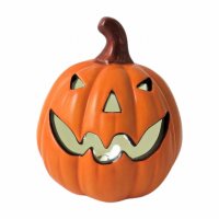 Giftware Trading Ceramic Pumpkin with LED Light 9.3 x 10.5cm