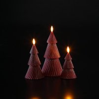 Noma Christmas Tree Wax Candle Lights (Set of 3) - Red