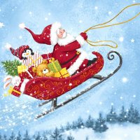 Paper + Design Christmas Napkins 33cm (Pack of 20) - Sleigh Ride