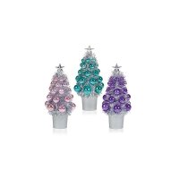 Premier Decorations 20cm Silver Mini Tinsel Tree with Baubles - Assorted