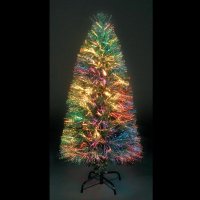 SnowTime Green Sunburst Fibre Optic Tree with 60 Tips 60cm