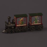 SnowTime Battery Operated Water Train & Carriage 9cm