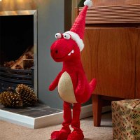 Three Kings Seasonal Plush Decor Red Festive Dino Extra Large