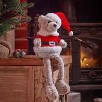 Three Kings Seasonal Plush Decor Teddy Santa Seated