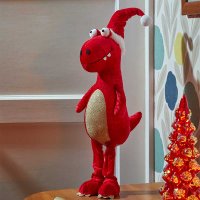 Three Kings Seasonal Plush Decor Red Festive Dino