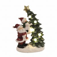 Straits LED Tree Santa & Snowman 26.5cm