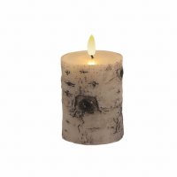 Straits LED Birch Candle 7.6 x 10cm