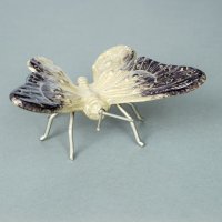 Tilnar Art Brushed Silver Butterfly Small - 13.5 cm