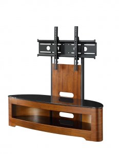 Jual Curved Cantilever TV Stand - Walnut