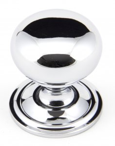 Polished Chrome Mushroom Cabinet Knob 32mm