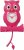 Karlsson  Wall Clock Owl Pendulum - Bright Pink