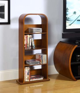 Jual Curved DVD Rack - Walnut