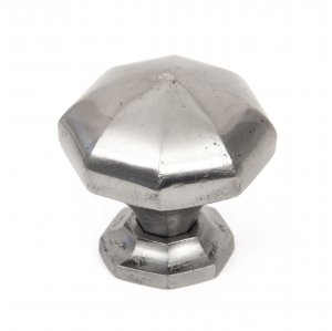 Natural Smooth Octagonal Cabinet Knob - Large