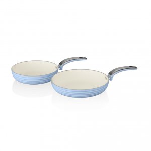 Swan Retro 20cm/28cm Fry Pans - Blue