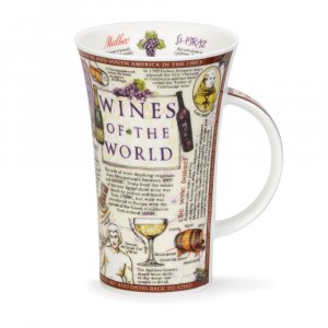 Dunoon Glencoe Shape Fine Bone China Mug - Wines of the World