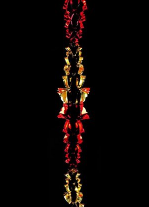 Premier Decorations 6 Section Foil Garland 2.7M x 20cm - Red & Gold