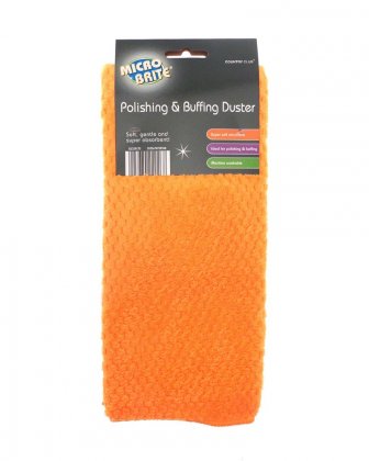 MICRO BRITE Microfibre Jumbo Polishing and Buffing Duster - Orange