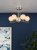 Cradle 5 Light Semi Flush Polished Chrome Opal Glass