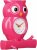 Karlsson  Wall Clock Owl Pendulum - Bright Pink