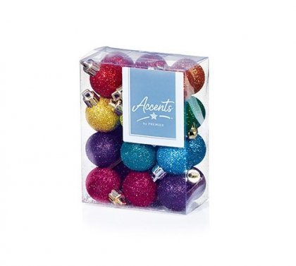 Premier Decorations 24mm x 30mm Rainbow Glitter Balls