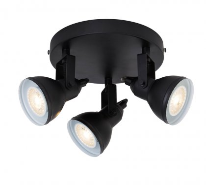 Searchlight Focus 3 Light Spotlight Disk Black