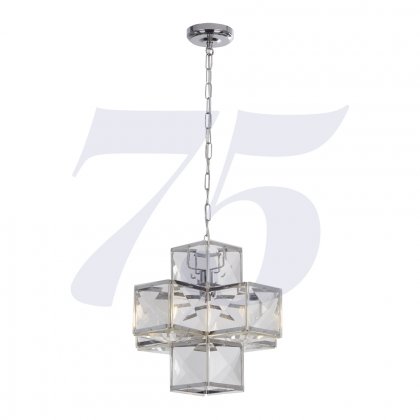 Searchlight Glacier Acrylic Pendant Chrome