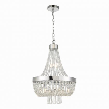 Alyssa 9 Light Pendant Polished Chrome Glass