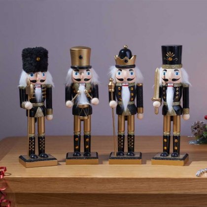 Three Kings Black & Gold Nutcracker - Assorted