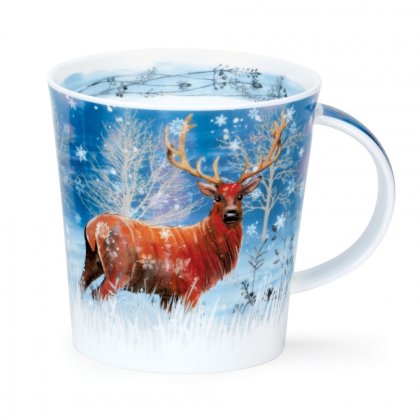 Dunoon Cairngorm Shape Fine Bone China Mug - Moonlight Deer