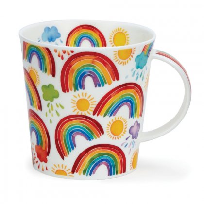 Dunoon Cairngorm Shape Fine Bone China Mug - Cair Over The Rainbow