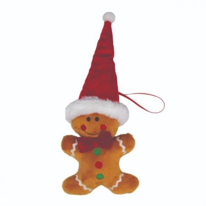 Three Kings Seasonal Plush Decor Gingerbread Man Pendant