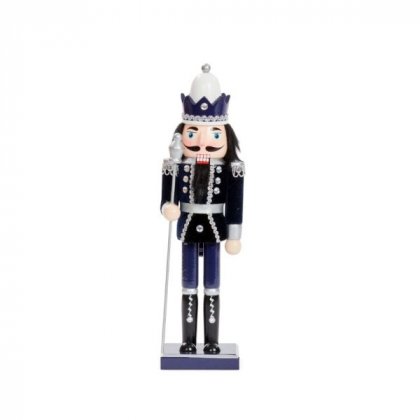 Three Kings Navy & Silver Nutcracker Large - Assorted