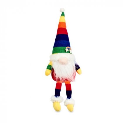 The Elvedon Collection Plush Decor Rainbow Gonk - Seated